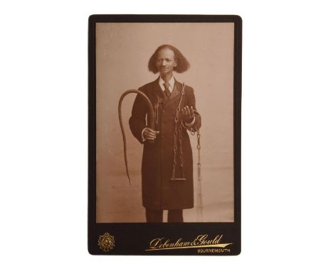 Slavery Interest - rare late Victorian or Edwardian sepia photographic cabinet card of Thomas Lewis Johnson, (1836-1921) with