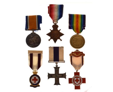 Medals - World War I medal group awarded to 2.Lieutenant F.H.J. Bull of the Army Cyclist Corps. Comprising: George V Military