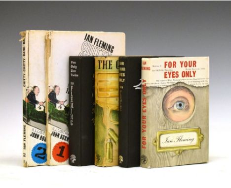 Books - Fleming, Ian - Three first edition James Bond novels comprising; The Man with the Golden Gun (1965), You Only Live Tw