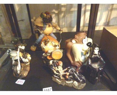 Shelf of motorcycle models