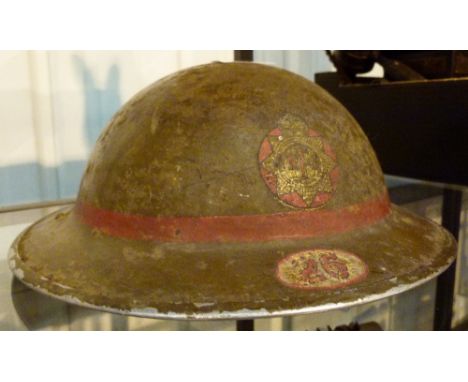 WWII NFS National Fire Service helmet with original leather liner 