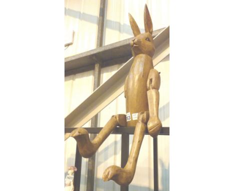 Wooden shelf rabbit, H: 75 cm 