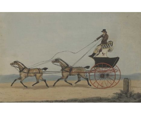 After Henry Alken A cocking carthand-coloured aquatint18.5 x 28cmProvenance: The collection of David and Sandy Fuller.Conditi