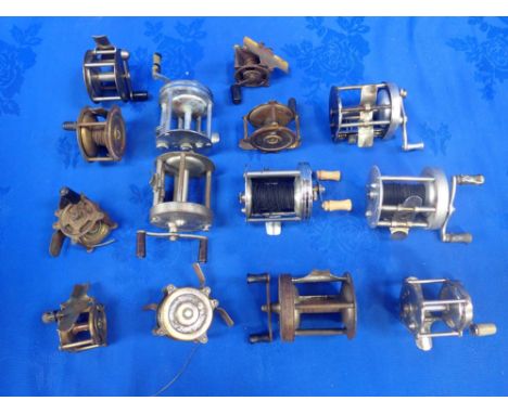 A VINTAGE CRITERION SHAKESPEARE FISHING REEL an Allcock &amp; Co reel, and others (14)