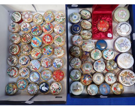 A COLLECTION OF HALCYON DAYS ENAMEL BOXES Christmas 1973 - 2017, and others
