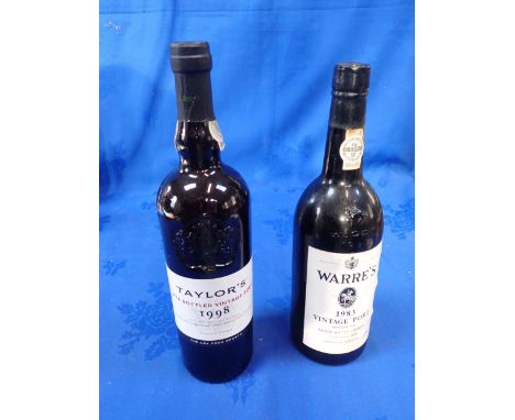 A BOTTLE OF WARRE'S 1983 VINTAGE PORT nd a bottle of Taylor's late bottled vintage port 1998 (2)
