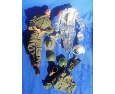 A VINTAGE ACTION MAN with equipment