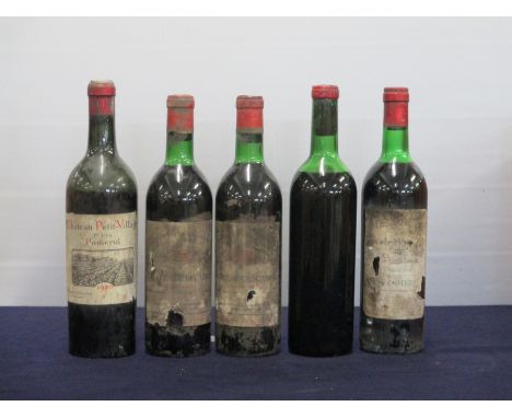 1 bt Ch. Petit-Village, 1er Cru 1920 Pomerol bs/aged, foil sl damaged/crusted bls 2 bts Ch. L'Escadre 1956 Côtes de Blaye Gra