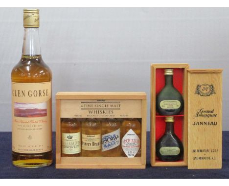 1 70 cl bt Glen Gorse Blended Scotch Whisky 40% 4 5 cl (50 ml) bts miniatures Single Malt Whisky:- Tobermory, Drovers Dram, T