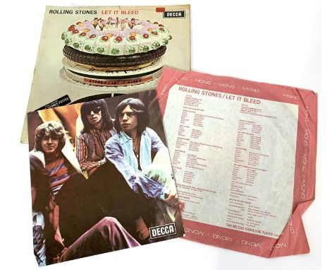 THE ROLLING STONES Let It Bleed Vinyl LP. First 'red-mono' pressing complete with poster. Catalogue number LK 5025, stamper X