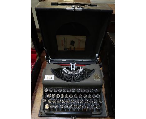 Imperial good companion portable typewriter in case. (B.P. 24% incl. VAT)