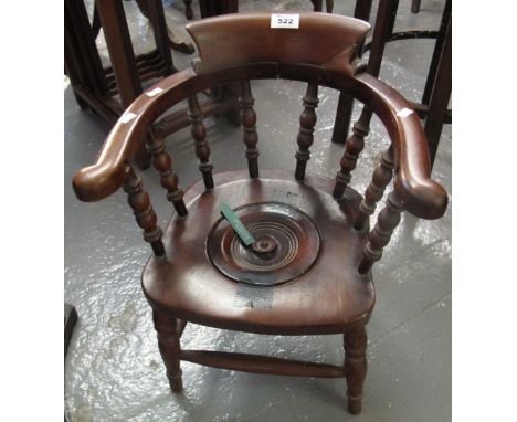 Late 19th/early 20th Century mahogany child's spindle back commode armchair. (B.P. 24% incl. VAT)