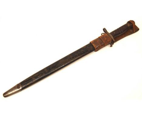 M1917 American Enfield bayonet, scabbard and leather frog