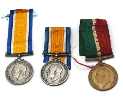 Quantity of three First World War Medals to include 1914-18 War medal impressed to 27248 Gnr G Porter, Royal Artillery, 1914-