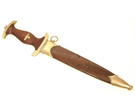 Third Reich Sturmabteilung (SA) German Model 33 dagger and scabbard, blade with inscription "Alles Fur Deutschland", made by 