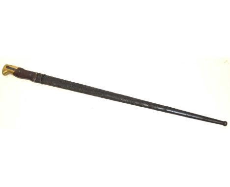 19th Century French Le Gras Model 1874 Epee bayonet with cut down quillion and muzzel ring dated 1887. together with metal sc