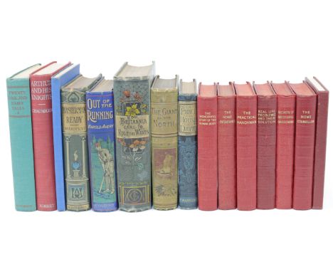 A collection of decorative cloth bound books, 19th and 20th centuries, to include: R. M. Ballantyne, The Giant of the North, 