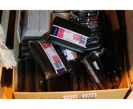 Box of Collins ring bound mini address books and refills, new old stock. Not available for in-house P&amp;P, contact Paul O'H