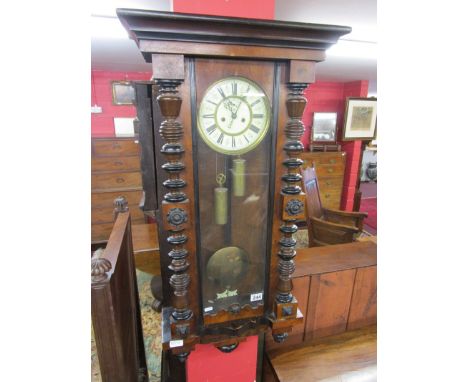Victorian wall clock in working order