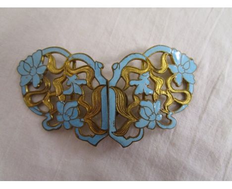 Art Nouveau enamel buckle