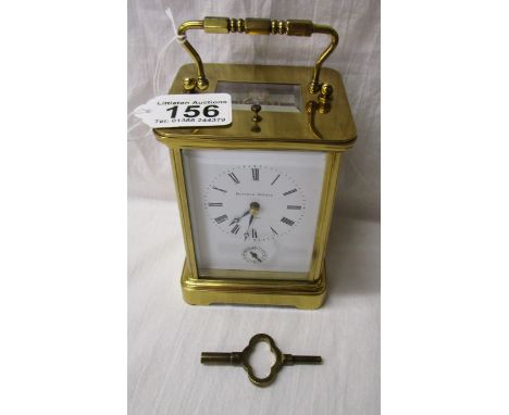 Working Matthew Norman 1751 ‘Grande Corniche’ striking repeater alarm 8 day carriage clock with box
