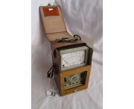 Vintage Post Office mains tester in leather case