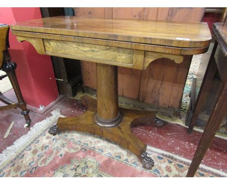 Regency rosewood card table