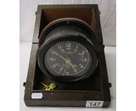 US Army field clock marked Chelsea Clock Company - Boston