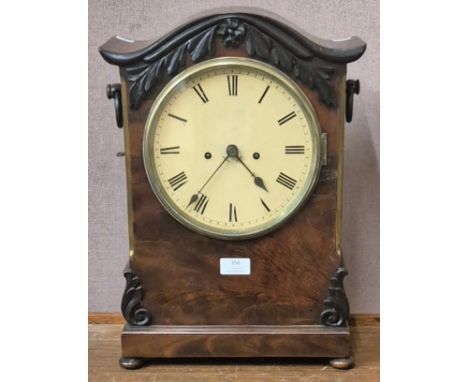 A William IV mahogany double fusee bracket clock 