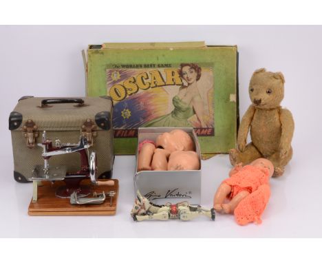 Oscar board game Old Dolls Teddy and Sewing Machine, Game including board, cards money, tokens and instructions, in original 