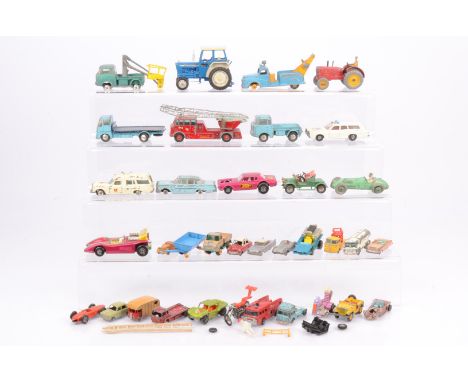 Dinky Matchbox Britains and other playworn Diecast Cars and Commercials,  including Dinky HWM, Massey Harris Tractor, Dublo D