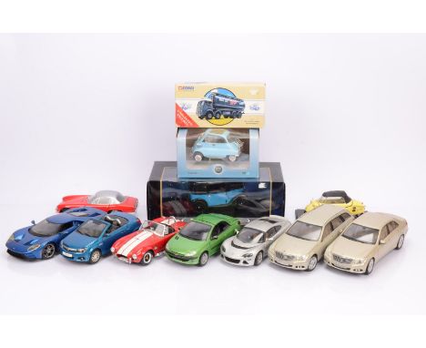 Modern Diecast Vehicles, unboxed 1:18 scale models includes, Autoart, Minchamps, Maisto, Shelby Collectibles, Norev and other