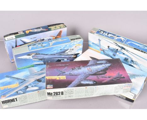 Hasegawa WWII and Later Military Aircraft Kits, a boxed collection, 1:72 scale  WWII, jet and helicopters, 51342, 00447, 0039