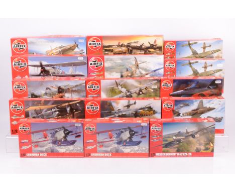 Airfix WWII Allied and Axis Aircraft Kits and Ground Crew Sets, a boxed collection 1:72 scale, Allied, A05006 Swordfish Float