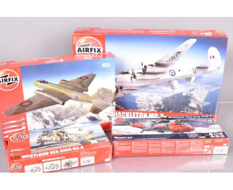 Airfix Post-war Military Aircraft Kits, a boxed collection, 1:72 scale, A11004 Avro Shackleton, A12009 Handley Page Victor, A