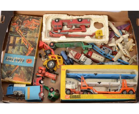 Post-war and Late Playworn Commercial Vehicle and Aircraft, vintage commercial vehicles, includes boxed/partially boxed Corgi