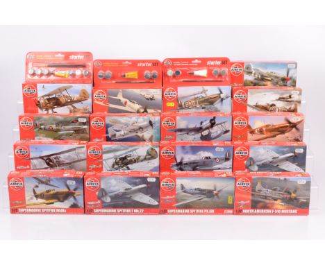 Airfix WWI and Later Mainly Military Aircraft Kits, a boxed collection, 1:72 scale, WWI examples, A02101/A02104 RAF BE2c, A01