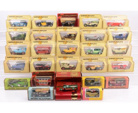 Matchbox Models of Yesteryear, a boxed collection of vintage private and commercial vehicles in various liveries, includes, s