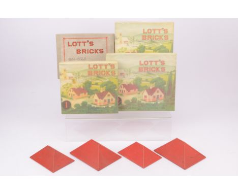 Lott's Bricks  ex shop Stone Building Construction sets,  Sets 1, 2 and 3, all wrapped in original tissue paper and Set 3A, i