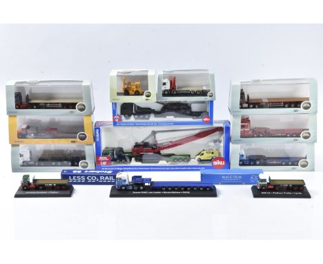 Oxford Haulage and Siku Diecast Articulated Vehicles, a cased all with card sleeves/boxed collection comprises Oxford Haulage