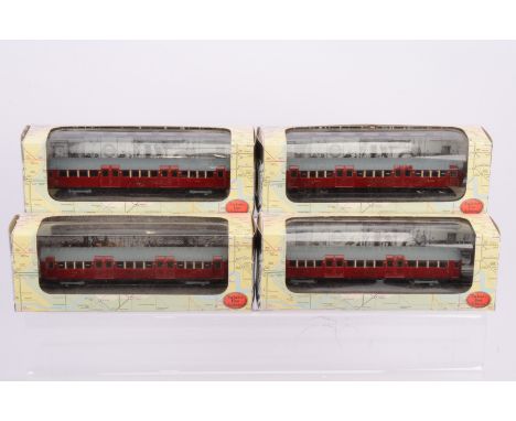Exclusive First Editions 1938 London Tube Stock, a boxed rake of four, all Northern Line, comprises Driving Carriage D, Trail