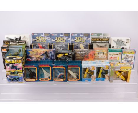 Modern Diecast and Plastic Pre War and Modern Aircraft, a boxed collection includes Corgi 100 Years of Flight (3), Fighting M