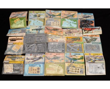 Vintage Bagged/Carded WWII and Later Aircraft Kits by Airfix and FROG,  all 1:72 scale, FROG F253 Sea Venom (2), F196F Mustan