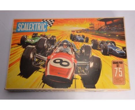 Scalextric and Speedking Slot Car Sets,  Scalextric Grand Prix Set 75 comprising Ferrari, Lotus, Track including Pit Stop, Fl