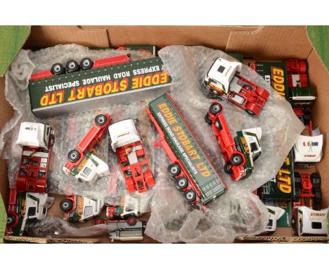 Corgi Diecast Eddie Stobart Haulage Vehicles, an unboxed group includes tractor units ( 14) and trailers (8) together with tw