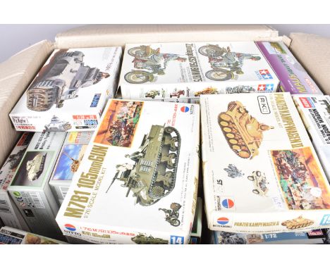 Far Eastern Manufacture Military Kits, a boxed collection of WWII Allied and Axis tanks and other military vehicles, 1:72 sca