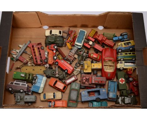 Post-war and Modern Playworn Diecast Vehicles, a collection of private, commercial and military vehicles, includes Dinky, Lon