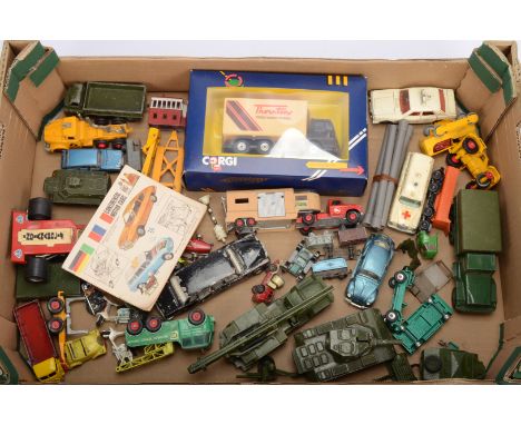 Post-war and Modern Playworn Diecast Vehicles, mainly unboxed, private, commercial, military and competition vehicles, in var