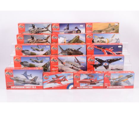 Airfix Jet Aircraft Kits, a boxed collection 1:72 scale, A03083 Canadair Sabre (2), A03082 F-86F Sabre, A04003 Swift, A03050 