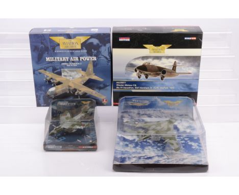 Corgi Aviation Archive Military Aircraft, boxed models 1:144 scale Military Air Power 58403 RAF Lockheed Hercules and 1:72 sc